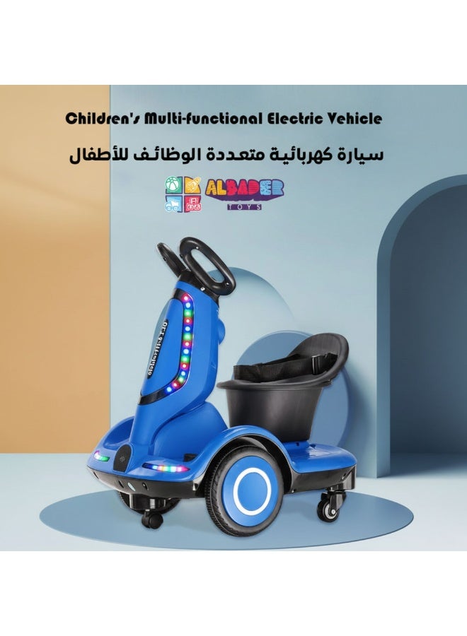 ALBADER Kids Scooter With 4 Wheels, Electric scooter For Kids With Comfortable Seat & Safety Belt, scooter For Children Remote Control, 360° Degree Rotating, Ride Toys With Lights & Music - Image 2